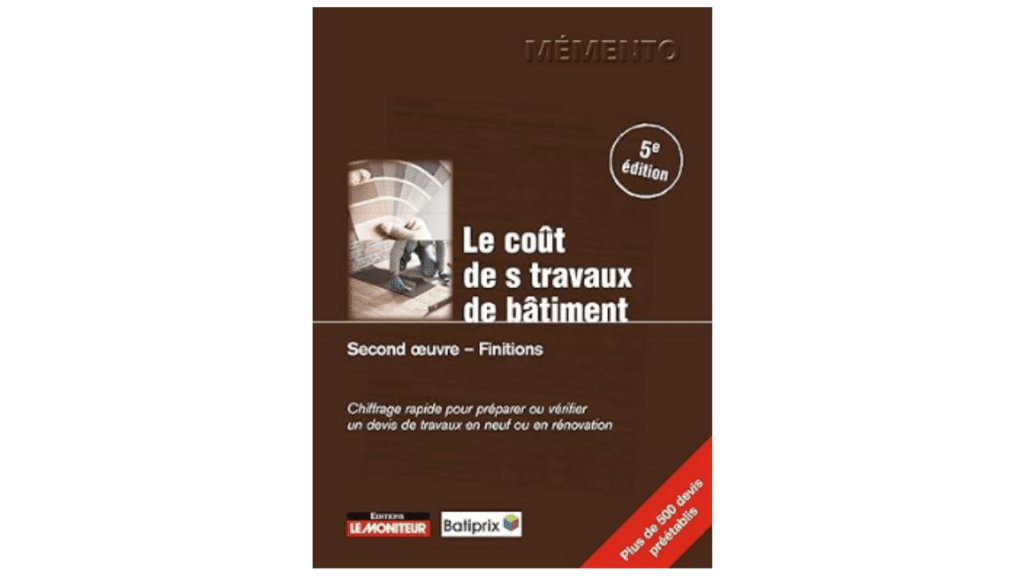 livre coût des travaux du batiment