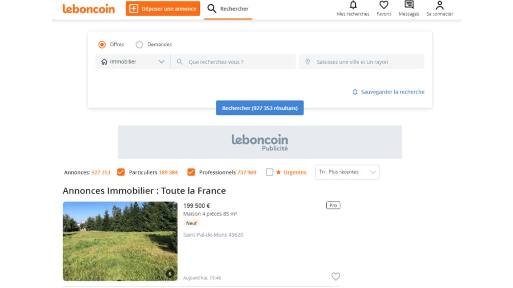 trouver un terrain constructible sur le bon coin