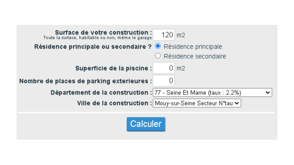 simulation calcul taxe d'aménagement sur forum(2)