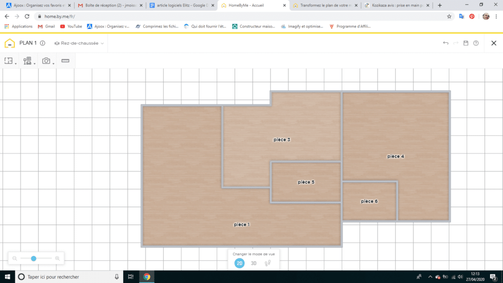 premier plan avec homebyme