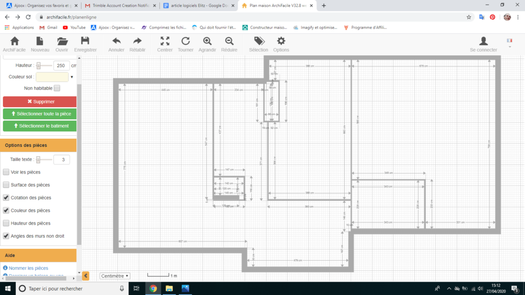 premier dessin avec logiciel archifacile