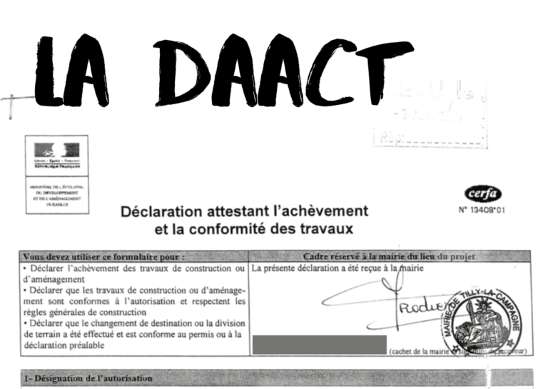 le formulaire DAACT