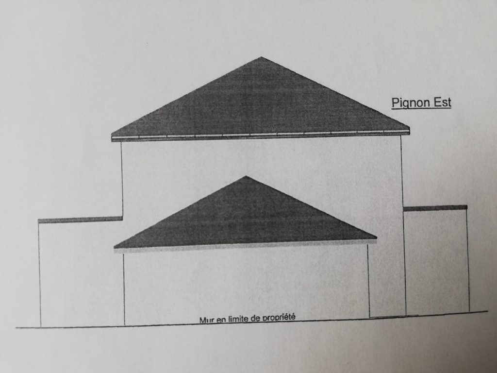 le pignon Est de ce plan maison 180m2