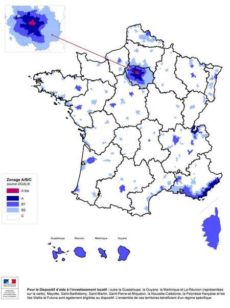 cartes des zones PTZ