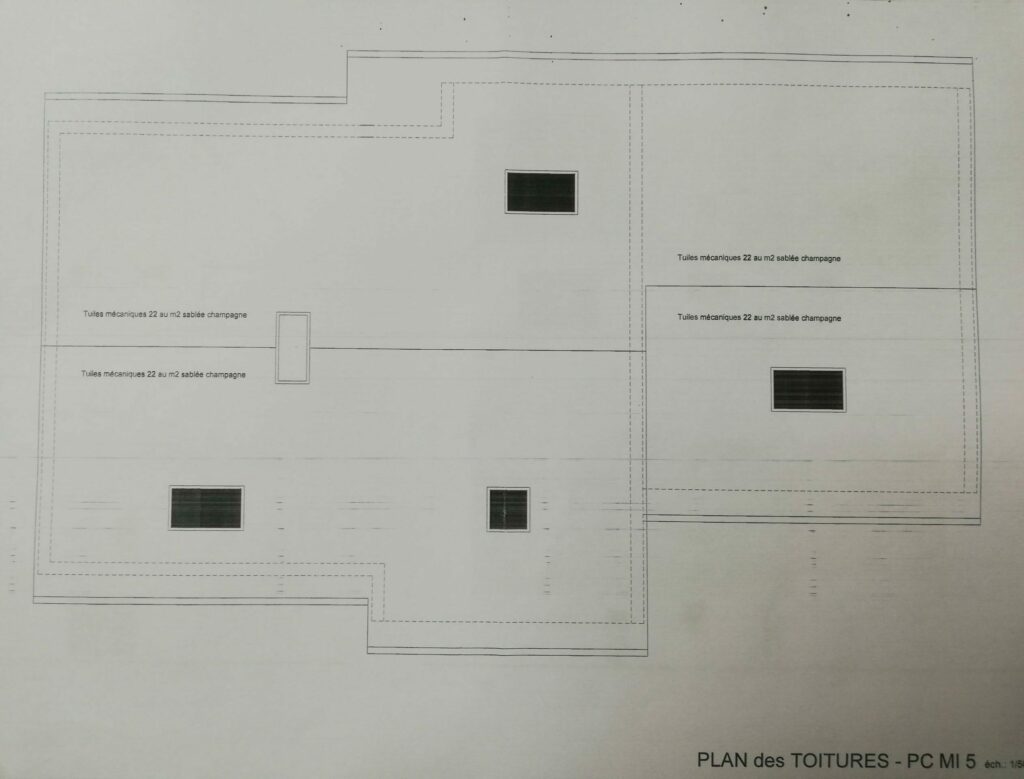 permis construire maison individuelle exemple annexe 5 plan des toitures