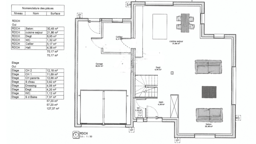 plan du rez de chaussée