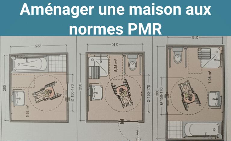 plans salles de bains aux normes PMR pour une maison